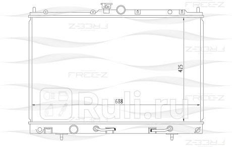 Радиатор охлаждения mitsubishi outlander 03- FREE-Z KK0156  для Разные, FREE-Z, KK0156