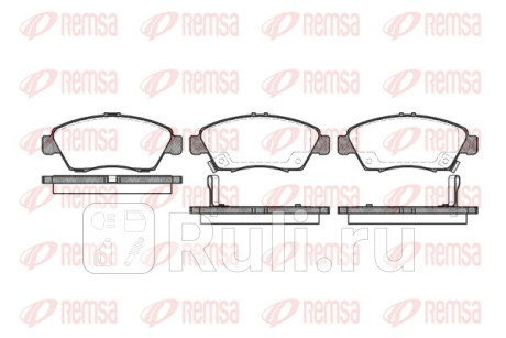 0418.02 - Колодки тормозные дисковые передние (REMSA) Honda Jazz GE (2008-2014) для Honda Jazz GЕ (2008-2014), REMSA, 0418.02
