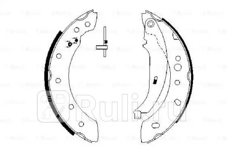0 986 487 672 - Колодки тормозные барабанные (комплект) (BOSCH) Renault Symbol 1 (1999-2002) для Renault Symbol (1999-2002), BOSCH, 0 986 487 672