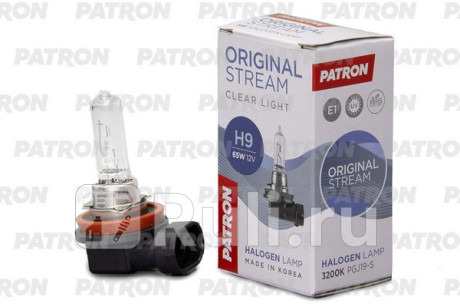 Лампа галогенная h9 12v 65w 3300k pgj19-5 original stream (оригинальные параметры) сделано в корее PATRON PLH9-12/65  для Разные, PATRON, PLH9-12/65